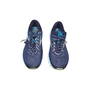 Brooks Ghost 13 Women's Running Shoes Size 8.5 Navy & Teal Mesh Upper Cushioned